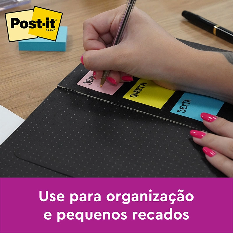 Bloco de notas adesivas Post-it 653 amarelo 4 blocos de 38x50mm 100 folhas - 3M
