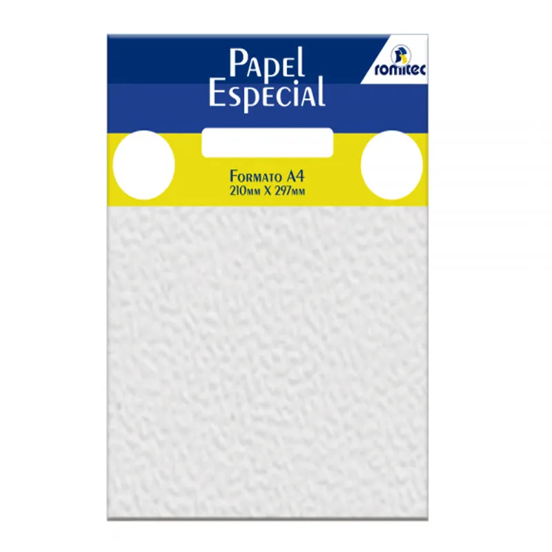 Papel casca de ovo A4 180g branco com 50 folhas - Romitec