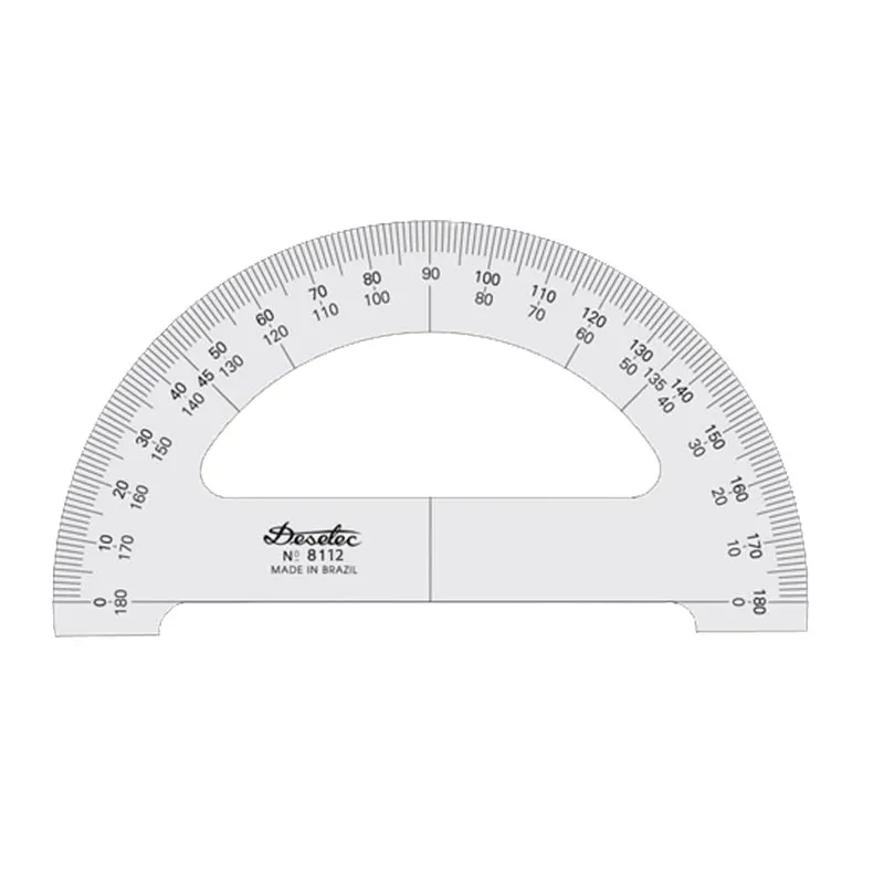 Transferidor acrílico 180 graus 8112 - Trident