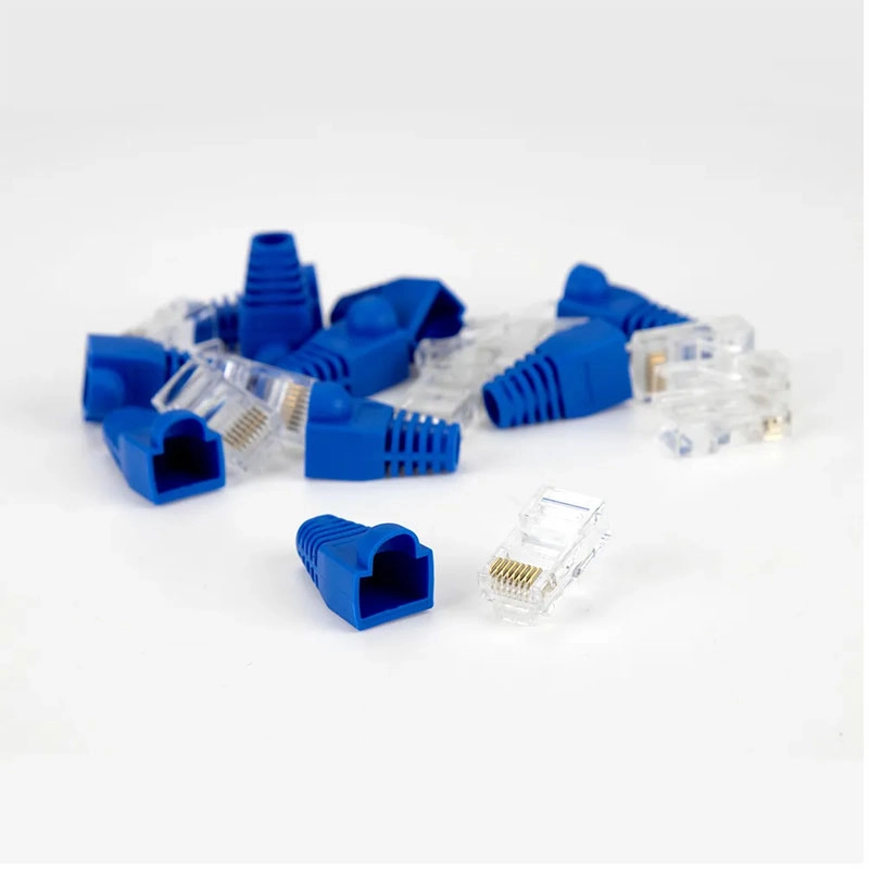 Conector para rede RJ45 com capa com 10 unidades - Speedlan