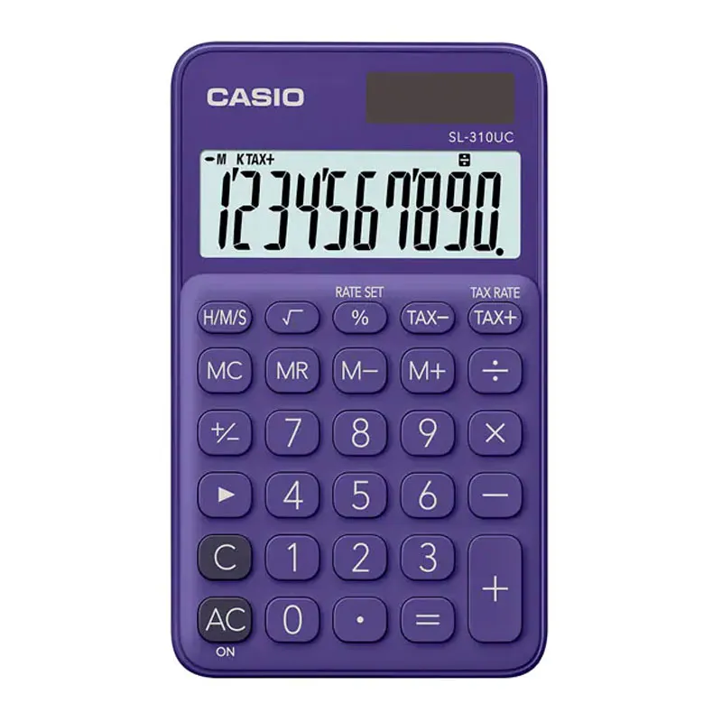 Calculadora de bolso 10 digitos SL-310UC-PL Roxa - Casio