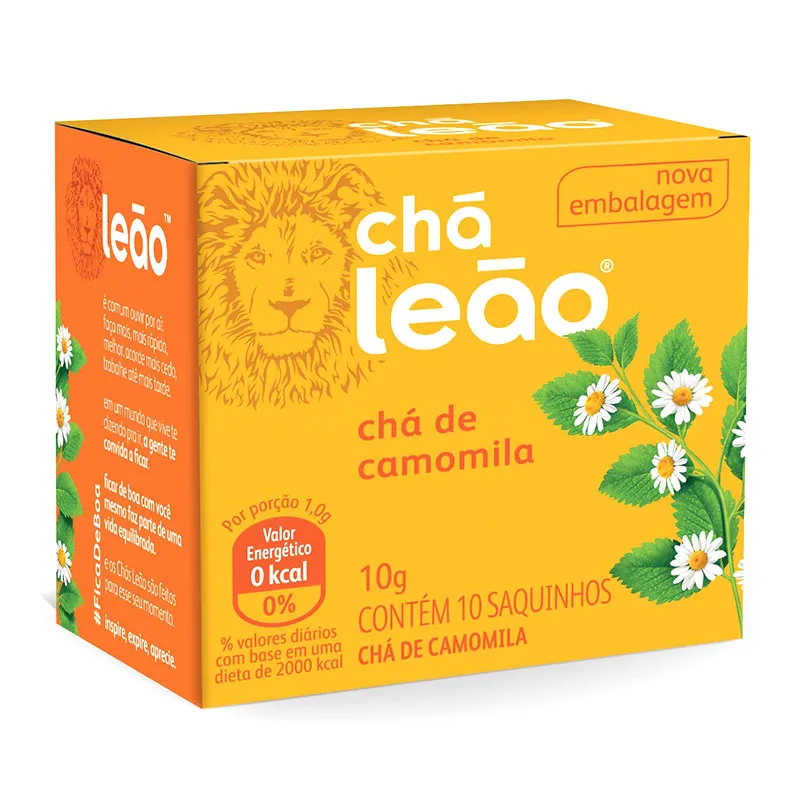 Chá de camomila - com 10 unidades - Leão Fuze