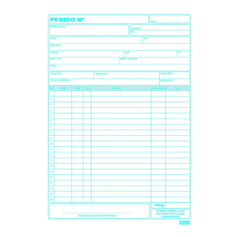 Pedido 2 vias 25x2 137x207mm 50 folhas 10061 - SD/Animativa