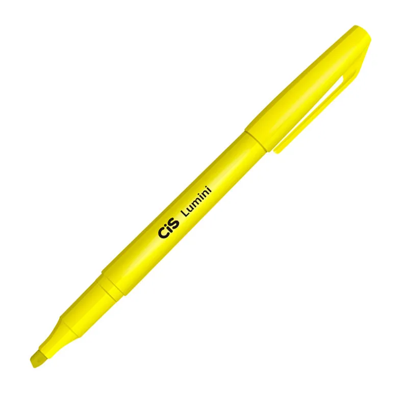Pincel marca texto Lumini - Amarelo - Cis