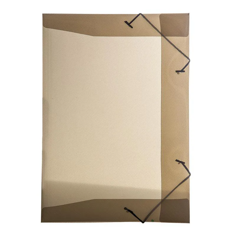 Pasta com aba elástico 1/2 ofício - Line - transparente fumê - 0252.I - Dello