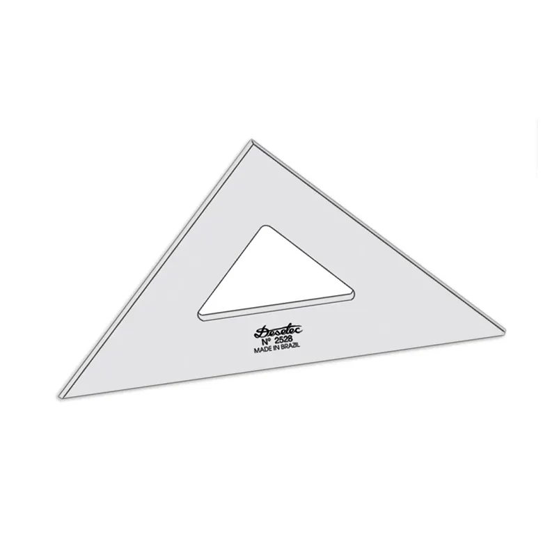 Esquadro acrílico 28cm x 45 graus sem escala 2528 - Trident