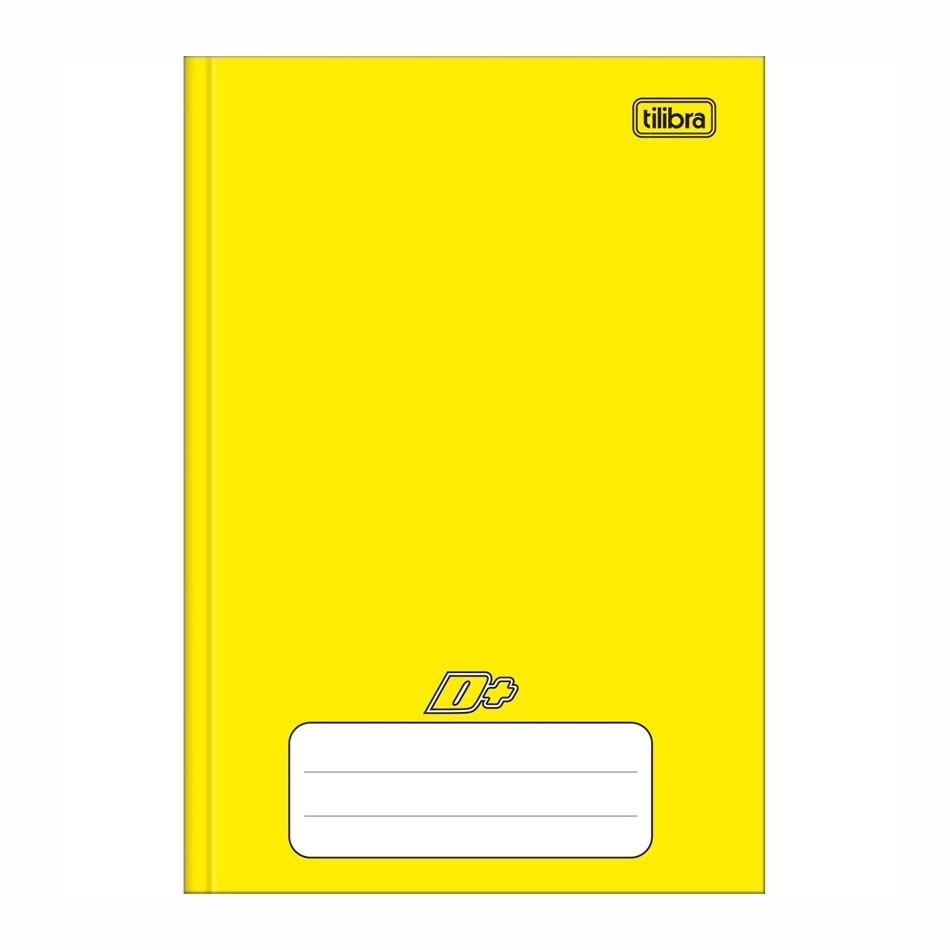 Caderno brochura capa dura 1/4 96 folhas D mais Amarelo - Tilibra