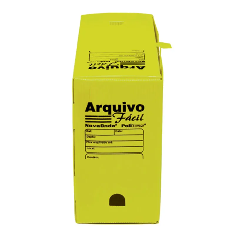 Arquivo morto plástico ofício novaonda amarelo - Polibras
