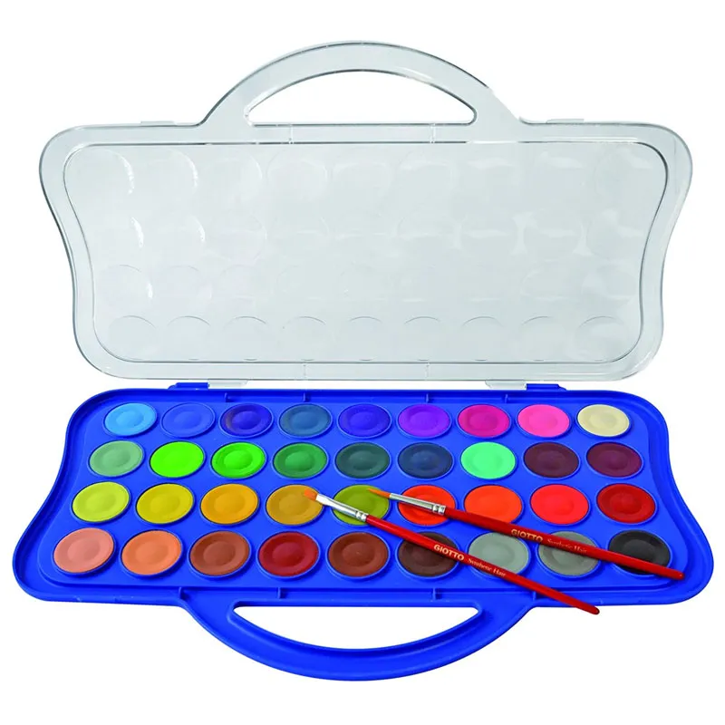 Aquarela mini Giotto pastilha 36 cores + 2 pincel 352700 - Licyn