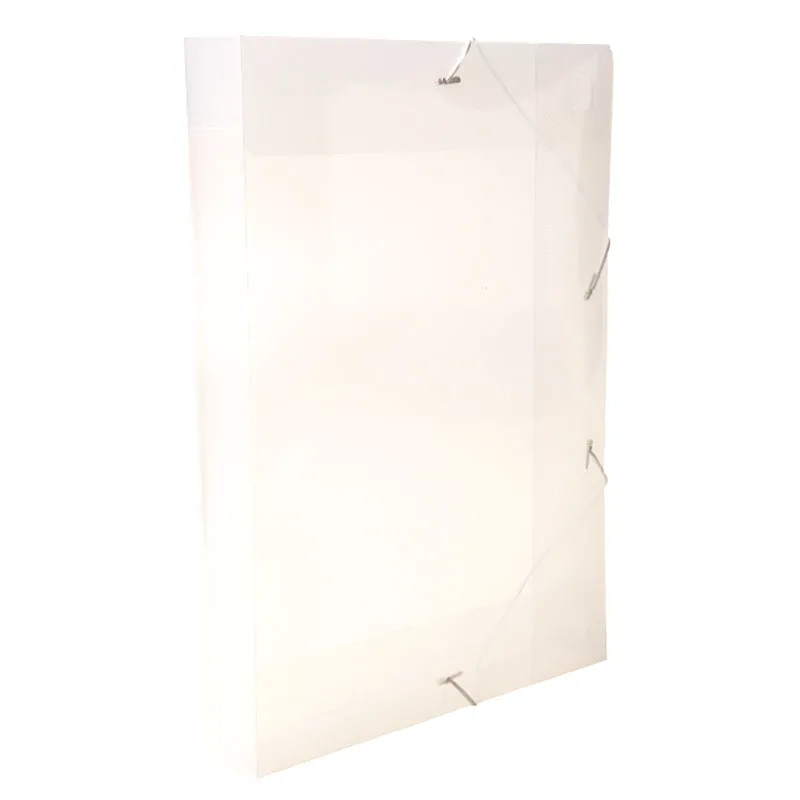 Pasta com aba elástico ofício lombo 40mm - Line - transparente cristal - 0257.H - Dello