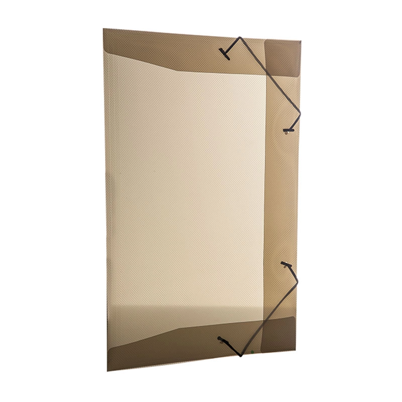 Pasta com aba elástico ofício - Line - transparente fumê - 0254.I - Dello