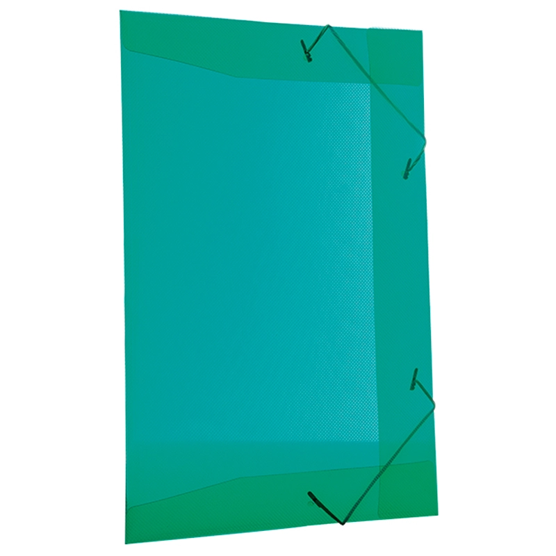 Pasta com aba elástico ofício - Line - transparente verde - 0254.T - Dello