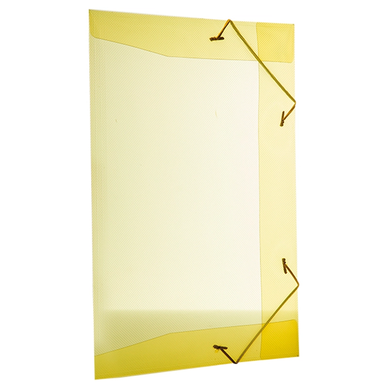 Pasta com aba elástico ofício - Line - transparente amarelo - 0254.A - Dello