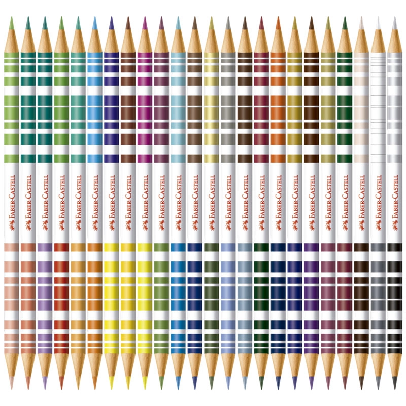 Lápis de cor 48 cores com 24 lápis bicolor 120624G - Faber-Castell