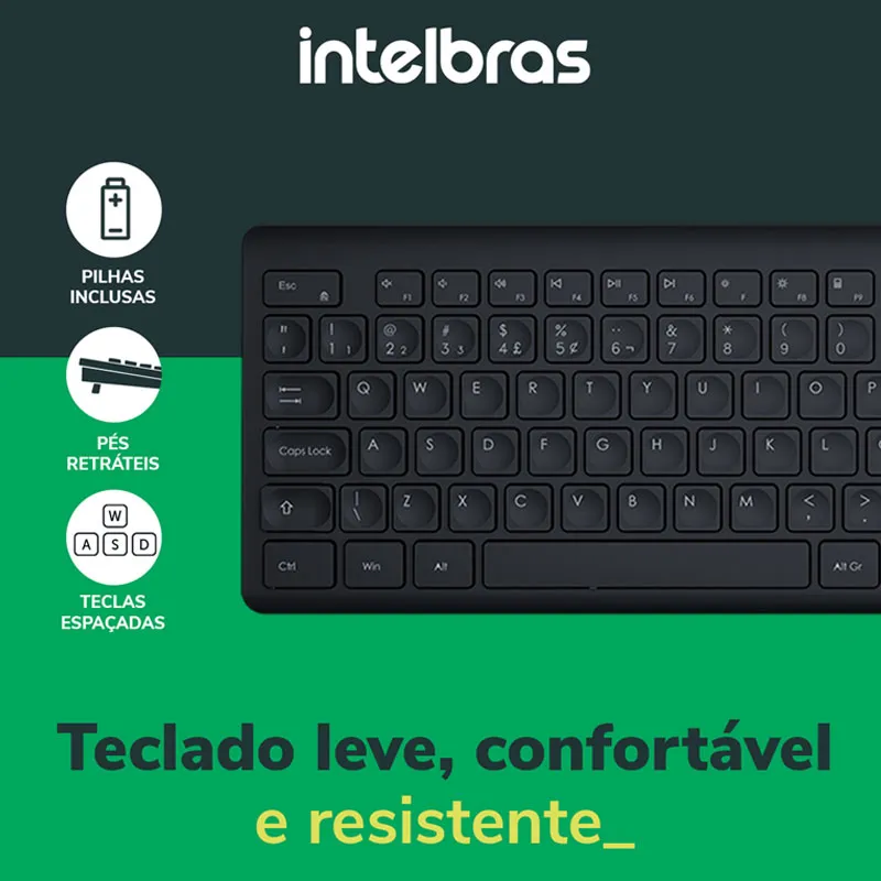 Teclado sem fio Preto TSI 50 - Intelbras