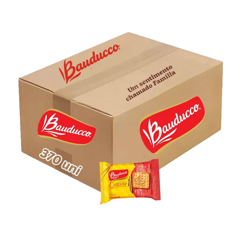 Biscoito sachê Cream Cracker 10g caixa com 370 unidades - Bauducco