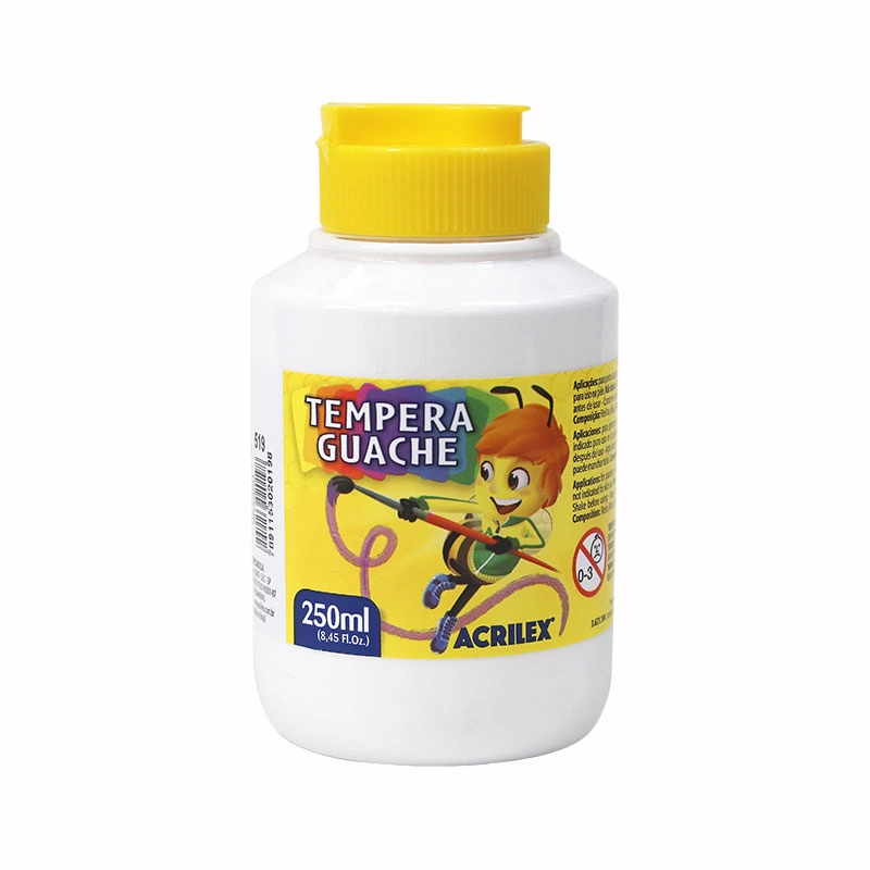 Tinta guache Branco 250ml - 519 - Acrilex