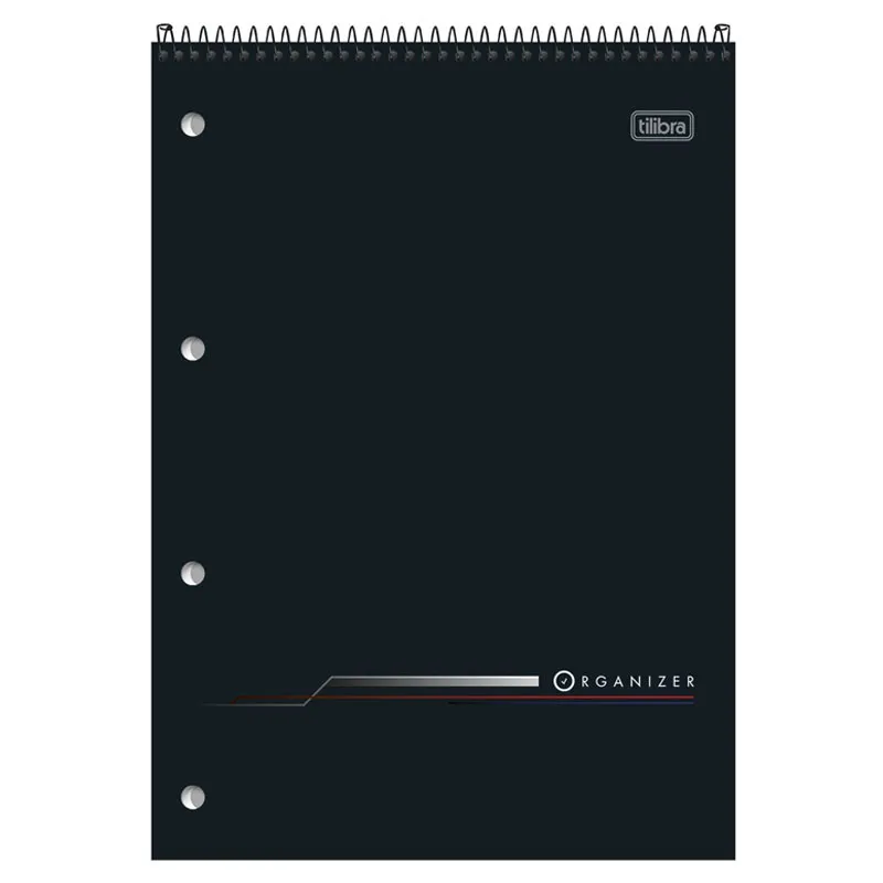 Bloco espiral pautado grande Organizer 80 folhas - Tilibra