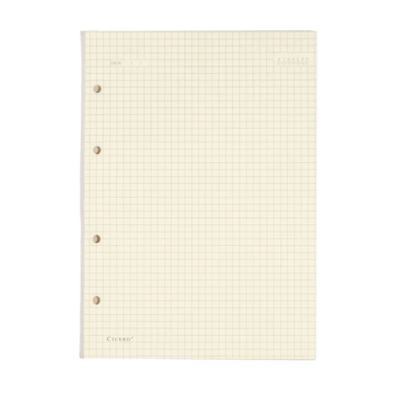 Bloco refil médio criativo argolado Pólen quadriculado 40 folhas - Cicero