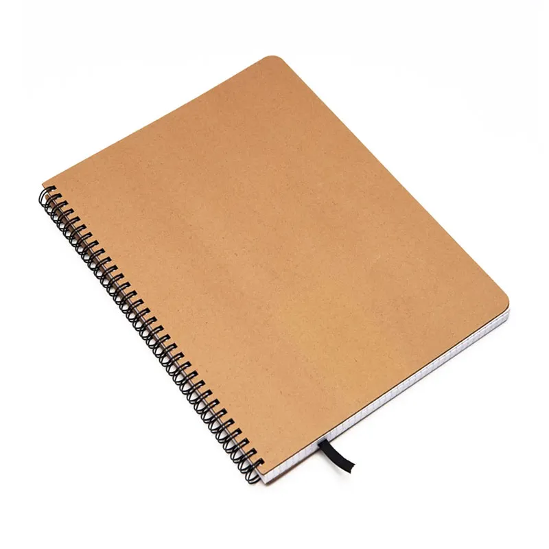 Caderno espiral capa dura pontilhado Grande 96 folhas wire-o Kraft - Cicero