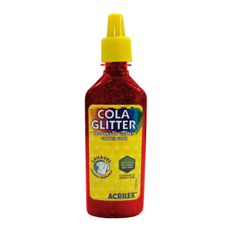 Cola glitter 23g vermelho 205 - Acrilex