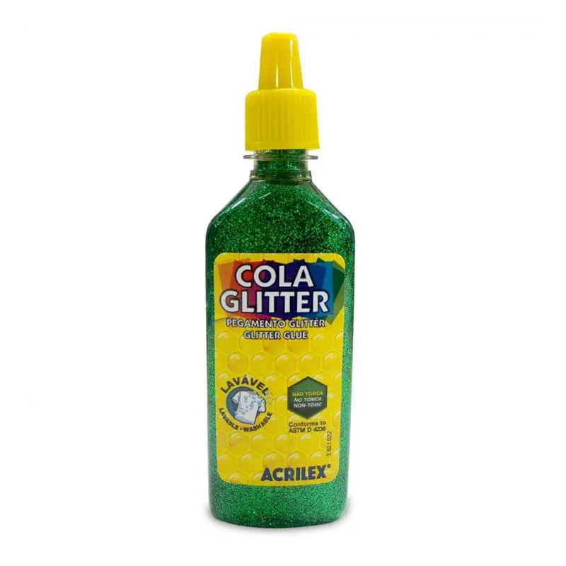 Cola glitter 23g verde 206 - Acrilex