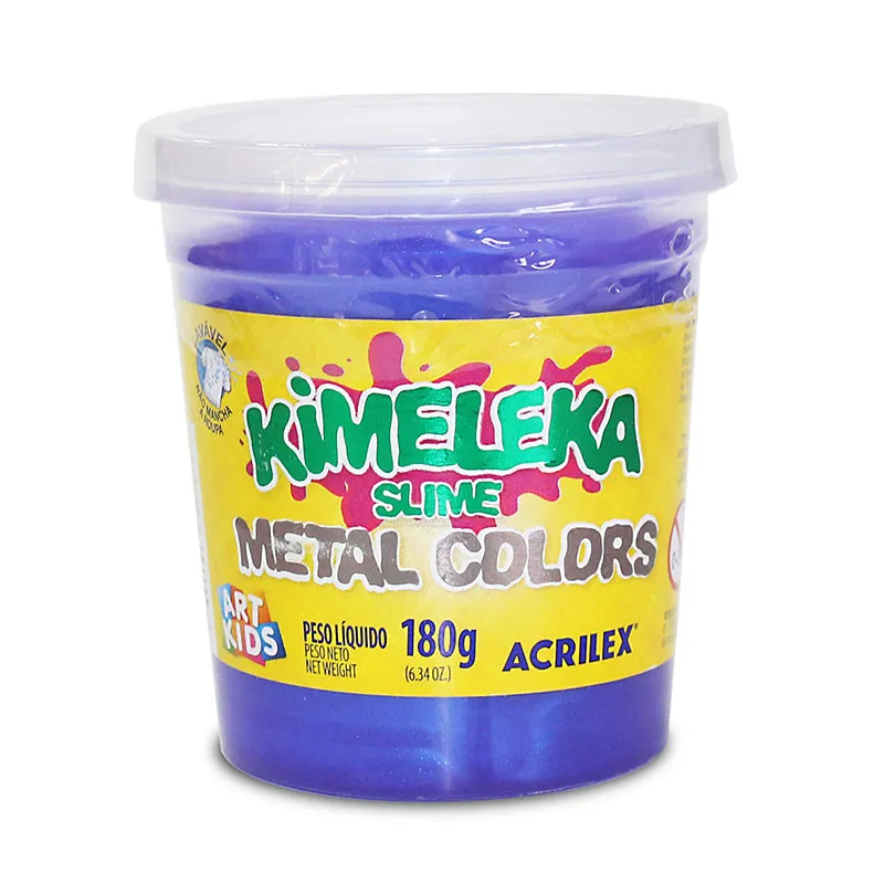 Kimeleka Slime Art Kids metálica 180g Violeta 673 - Acrilex