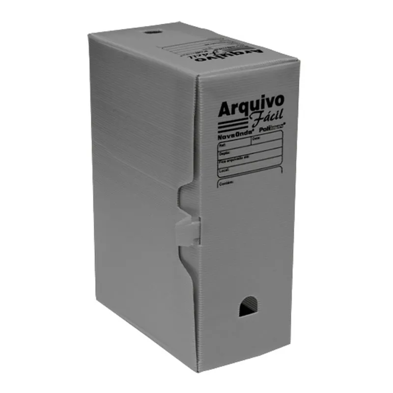 Arquivo morto plástico ofício novaonda cinza - Polibras