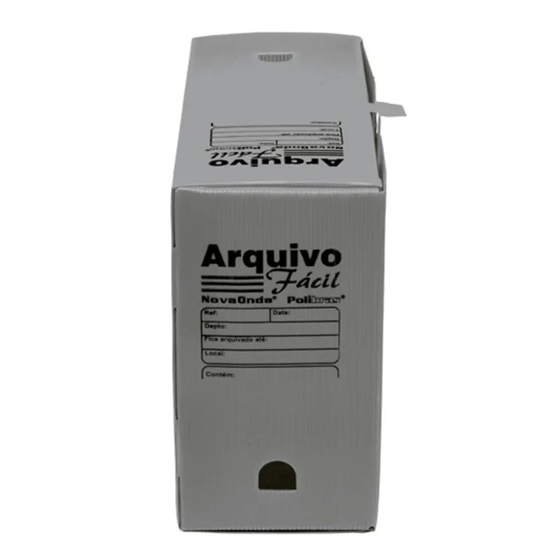 Arquivo morto plástico ofício novaonda cinza - Polibras