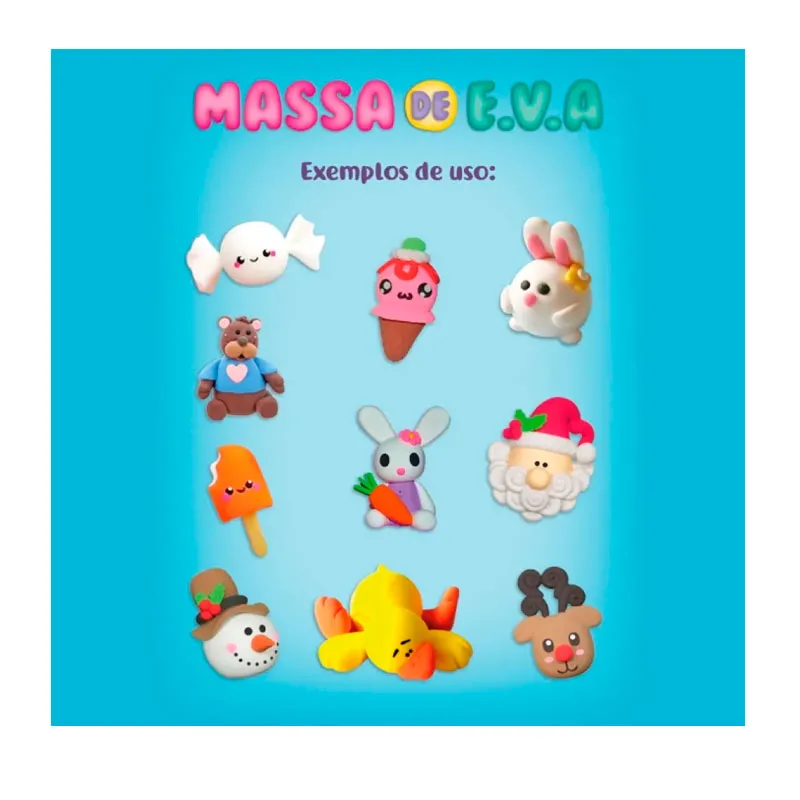 Massa de EVA Foamy para artesanato 50g Amarelo 13000 - Gatte