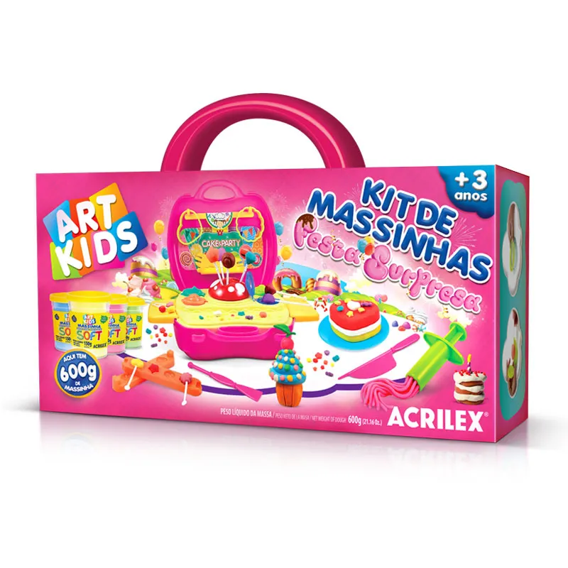Massinha kit massa de modelar Festa Surpresa Art Kids 40036 - Acrilex