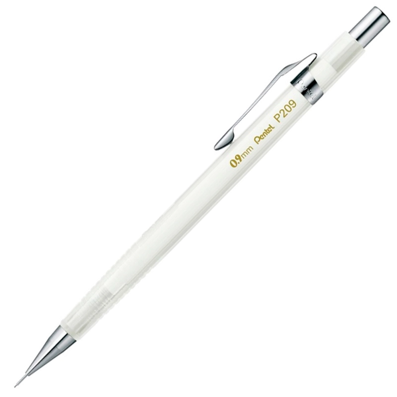 Lapiseira 0.9mm P209 Sharp Clena Branco Transparente - Pentel