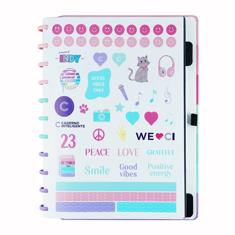 Caderno inteligente grande Good Vibes by Indy - CIGD4140