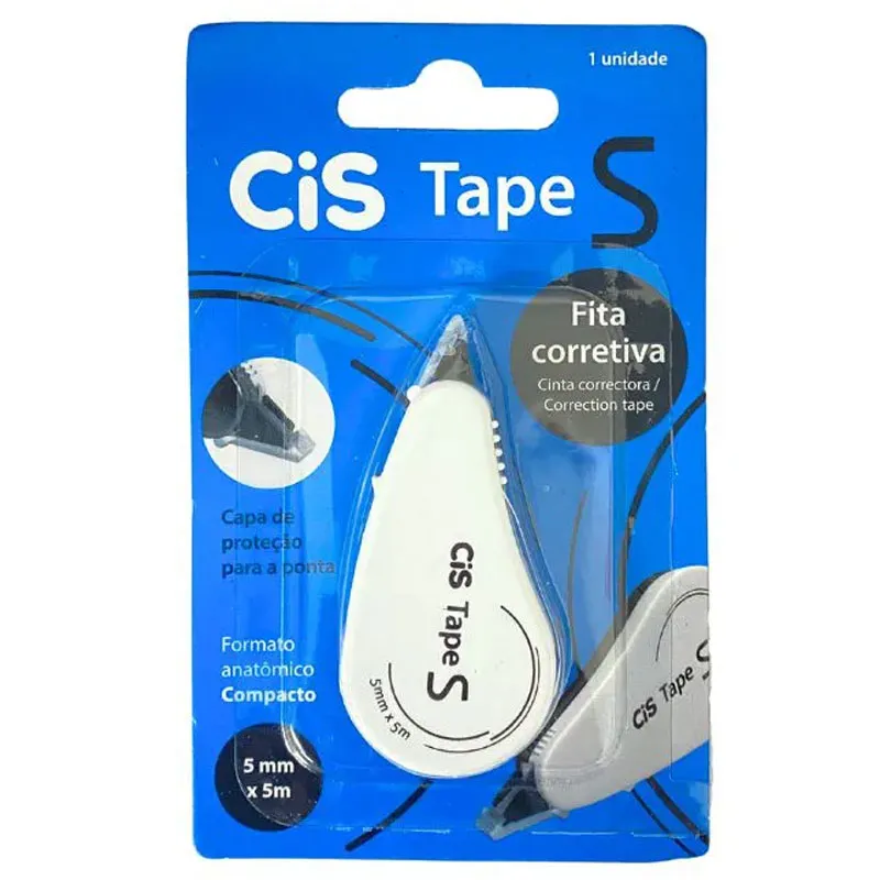 Corretivo em fita Tape S - 5mm x 5m - Cis