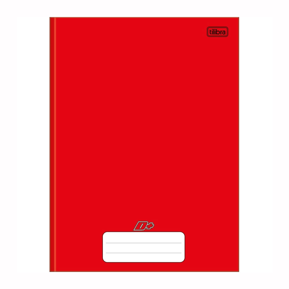 Caderno brochurão capa dura universitário 1X1 48 folhas D mais Vermelho - Tilibra