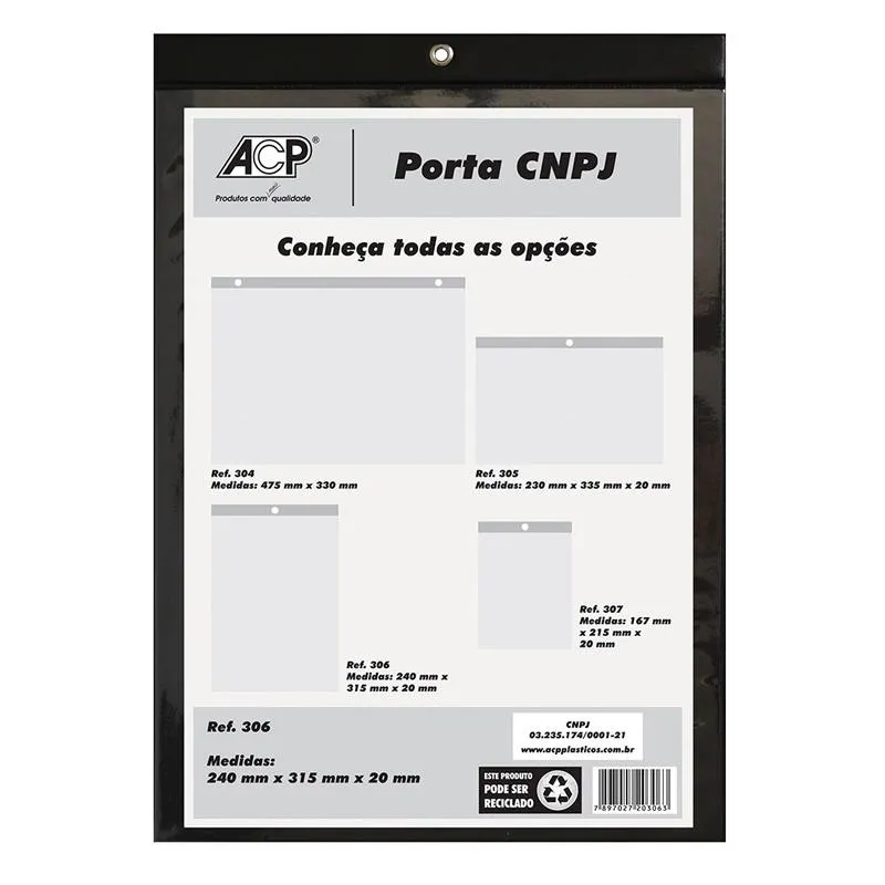 Porta quadro de CNPJ vertical 306 - ACP