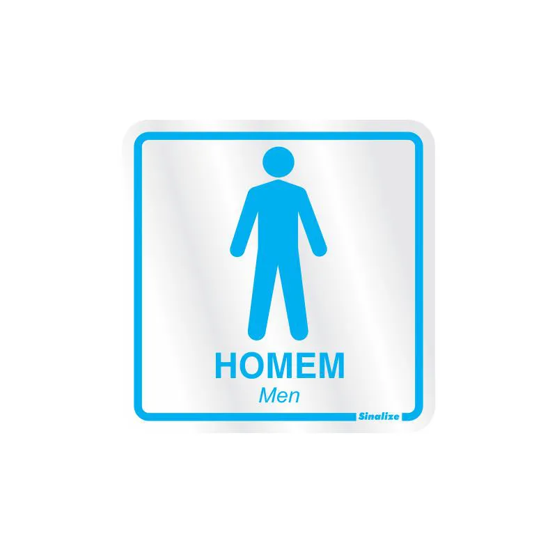 Placa de alumínio sanitário masculino 120AC - Sinalize