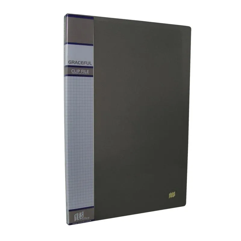 Pasta com grampo mola transparente ofício fumê 911PS - Yes