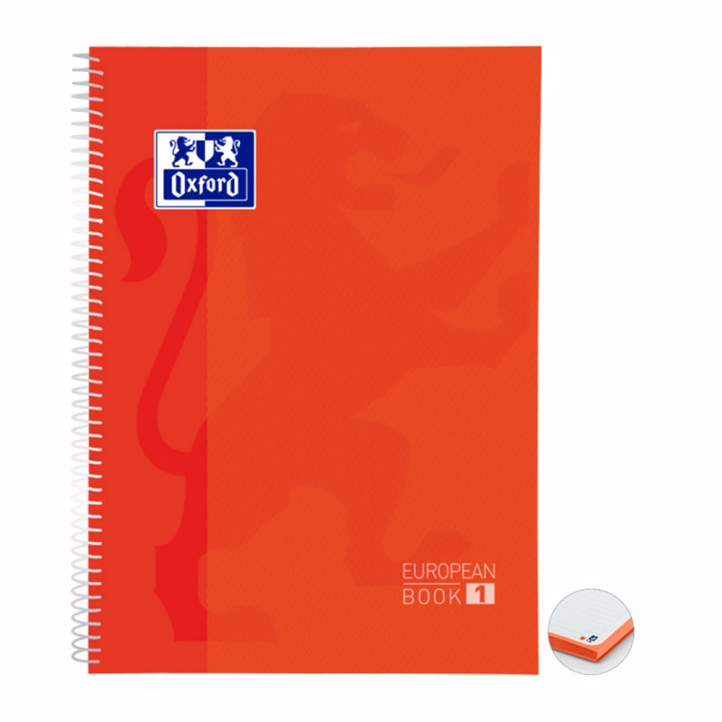 Caderno capa dura universitário 1x1 80 folhas 90g Laranja - Oxford