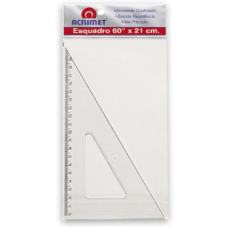 Esquadro poliestireno 21cm x 60 graus - 531 - Acrimet