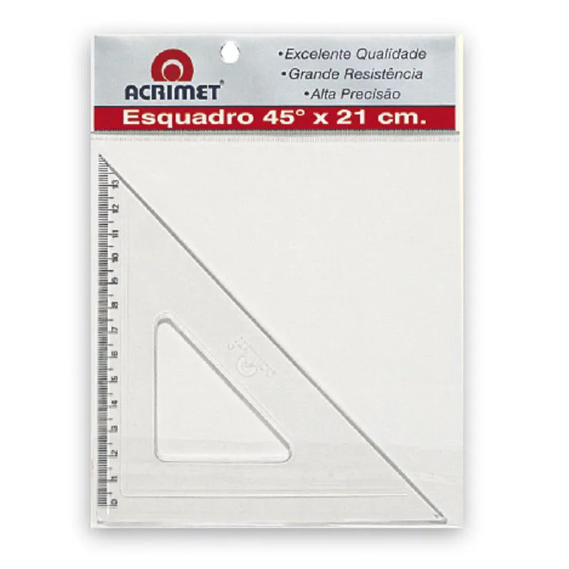 Esquadro poliestireno 21cm x 45 graus - 532 - Acrimet