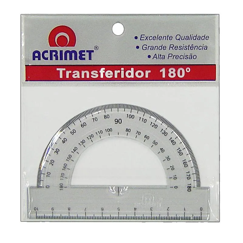Transferidor poliestireno 180 graus - 551 - Acrimet