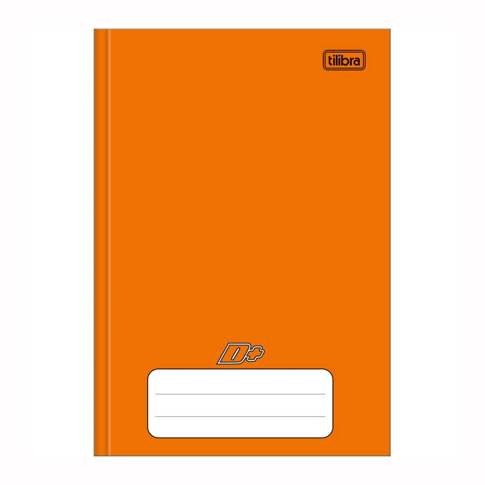 Caderno brochura capa dura 1/4 48 folhas D Mais Laranja - Tilibra