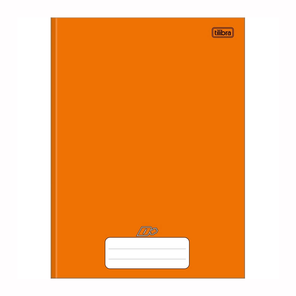 Caderno brochurão capa dura universitário 1x1 48 folhas D Mais Laranja - Tilibra