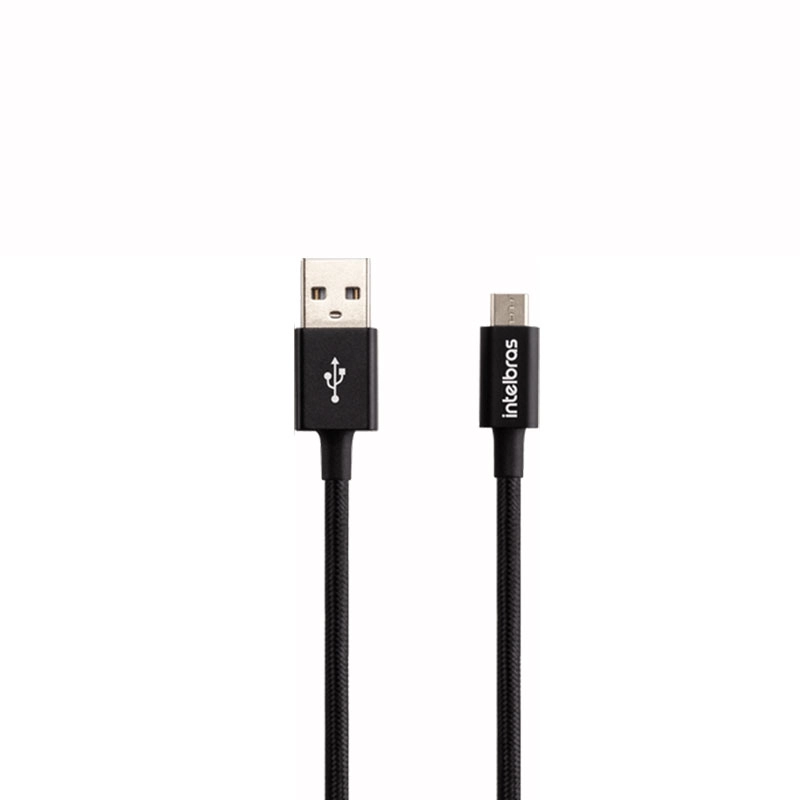 Cabo micro USB Nylon Preto 1,5m EUAB15NP - Intelbras