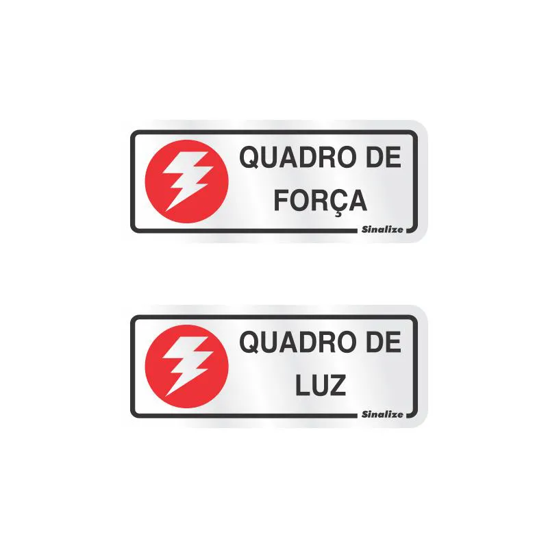 Placa de alumínio quadro de força/luz 120AL - Sinalize