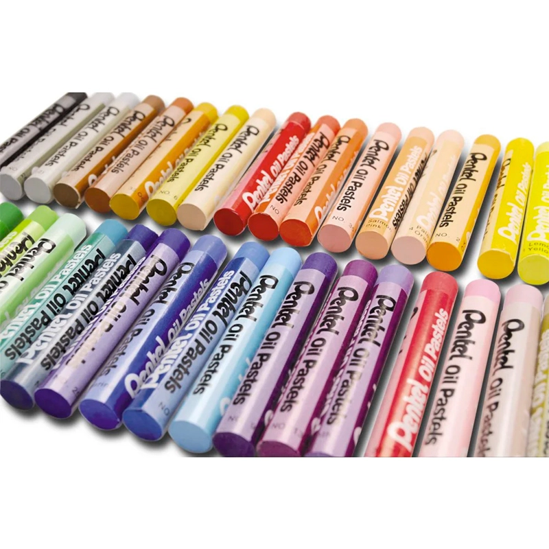 Giz pastel oleoso PHN-12 - com 12 cores - Pentel