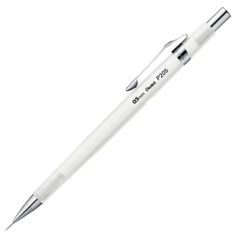 Lapiseira 0.5mm P205 Sharp Clena Branca Transparente - Pentel