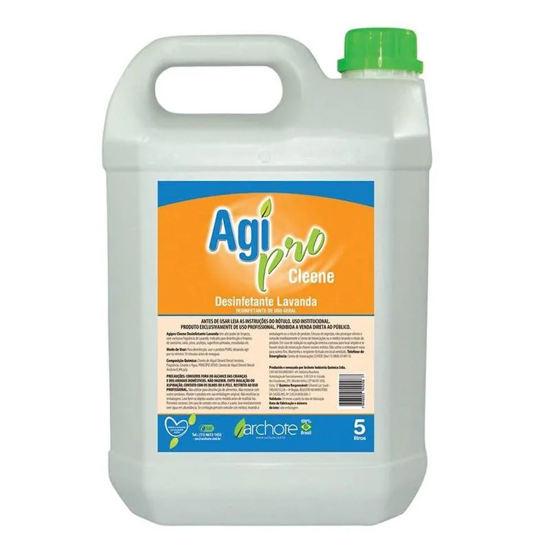 Desinfetante AgiPro Cleene Lavanda 5 Litros 1813 - Archote