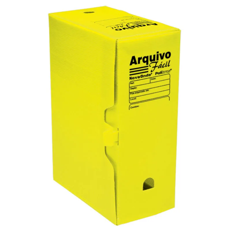 Arquivo morto plástico gigante novaonda amarelo - Polibras